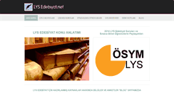 Desktop Screenshot of lysedebiyat.net